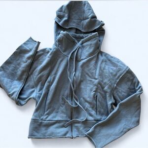Alo Yoga Blue Zip Up Hoodie